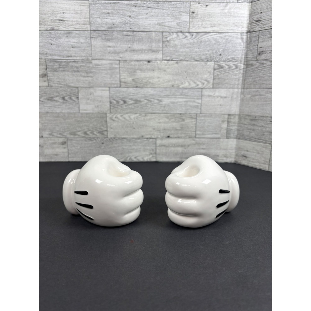 Disney Treasure‎ Craft Mickey Glove Candle Holders - Pair - Mickey Mouse